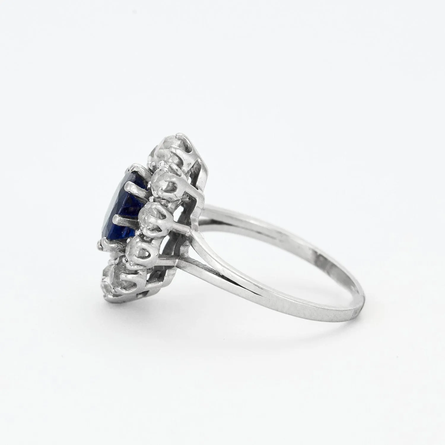 Bague platine, or gris saphir et diamants sold by 58 Facettes product image thumbnail 5