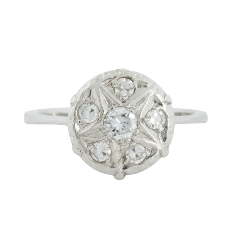 Bague Or blanc Diamants sold by 58 Facettes