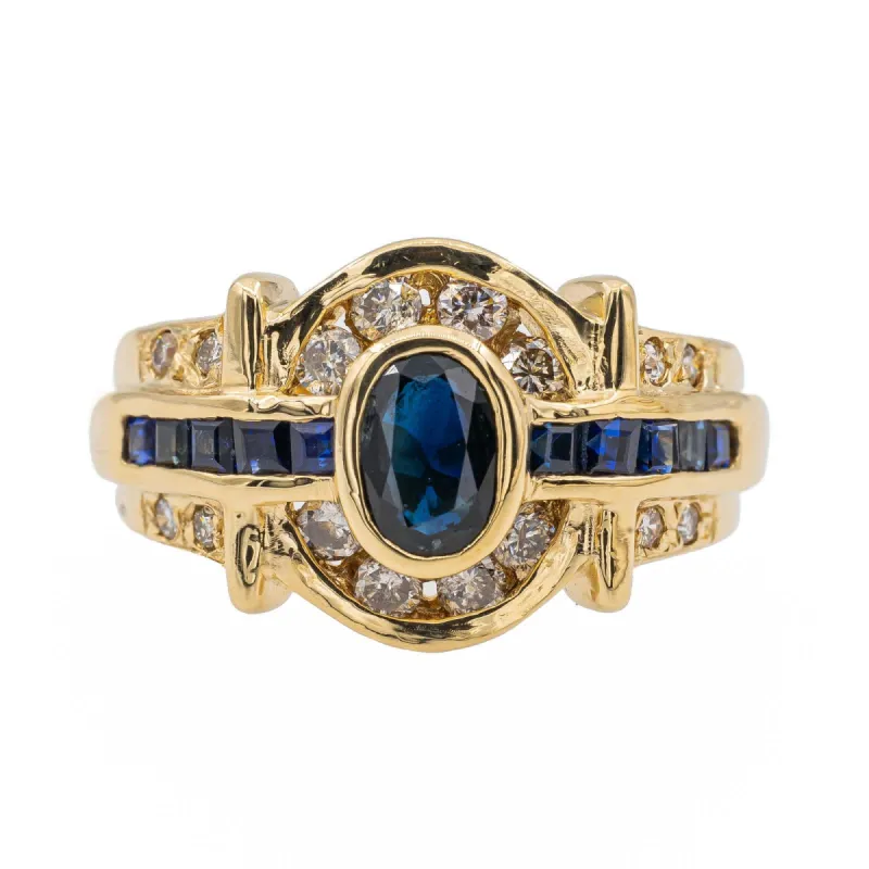 Bague Or jaune Saphir sold by 58 Facettes