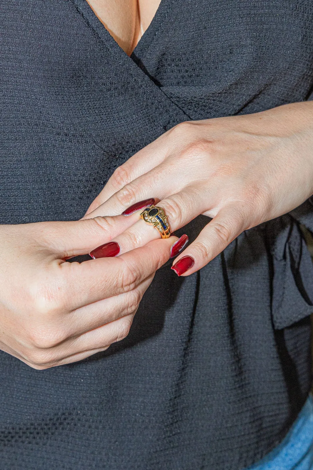 Bague Or jaune Saphir sold by 58 Facettes product image thumbnail 2