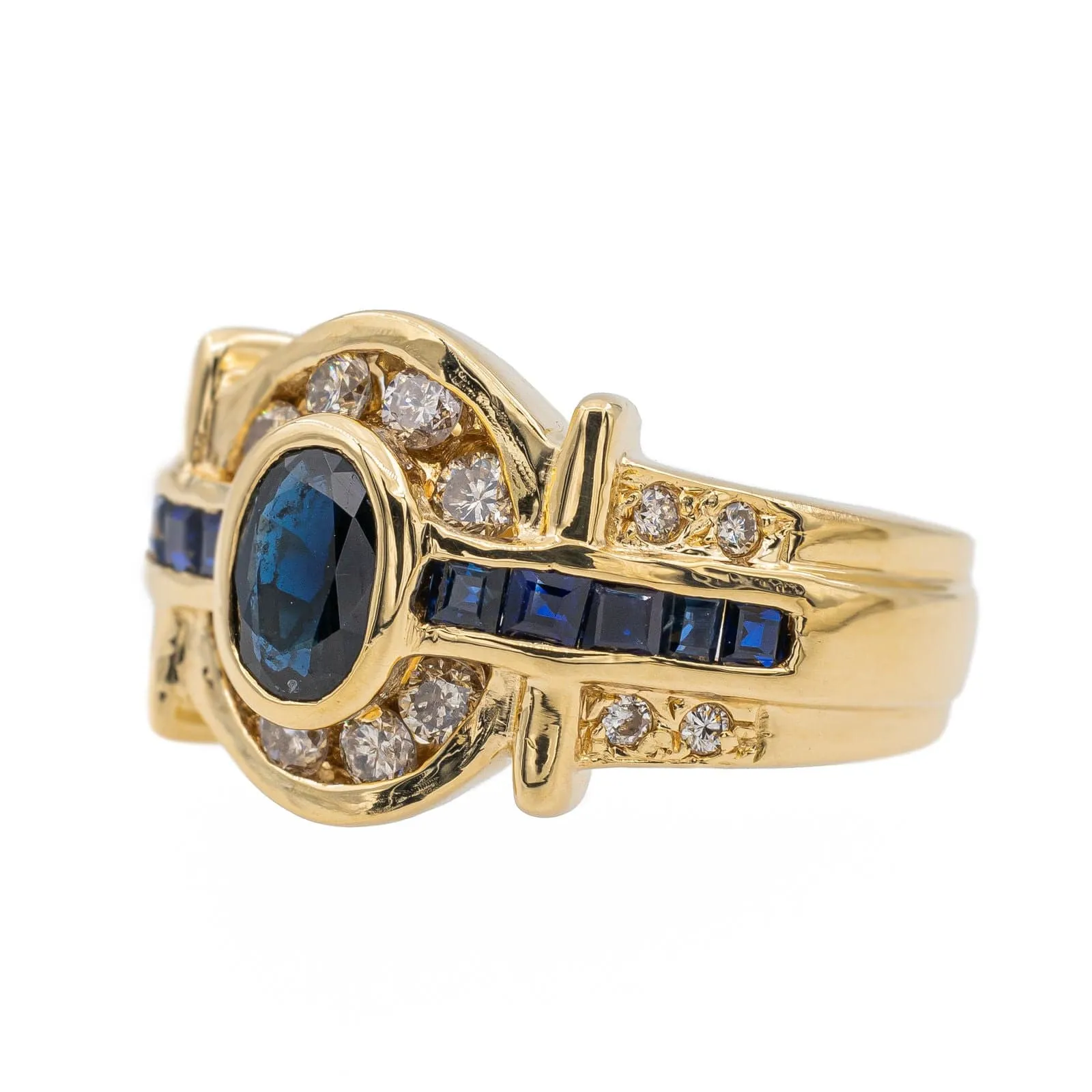 Bague Or jaune Saphir sold by 58 Facettes product image thumbnail 3