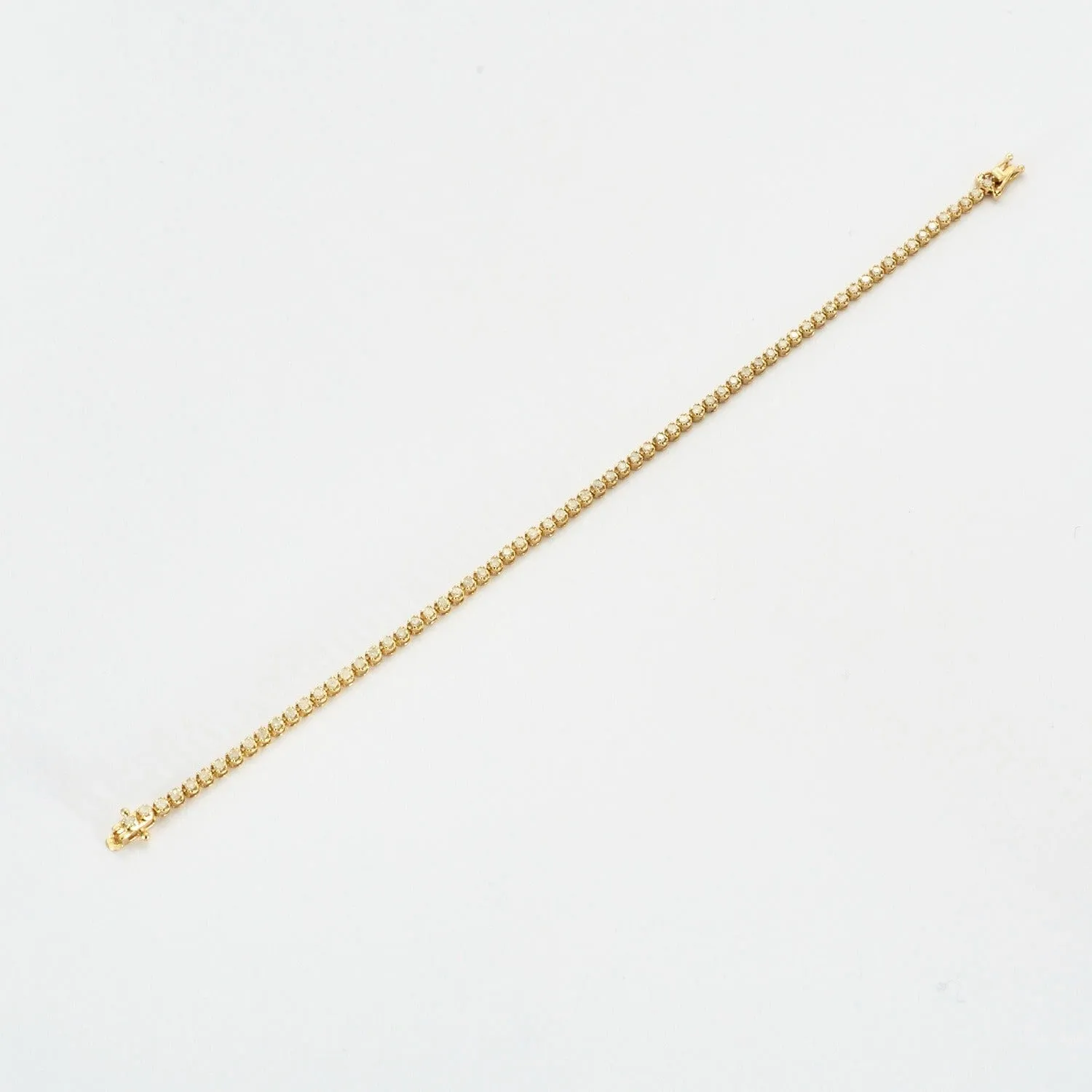 Bracelet tenis en or jaune et diamants. sold by 58 Facettes product image thumbnail 4