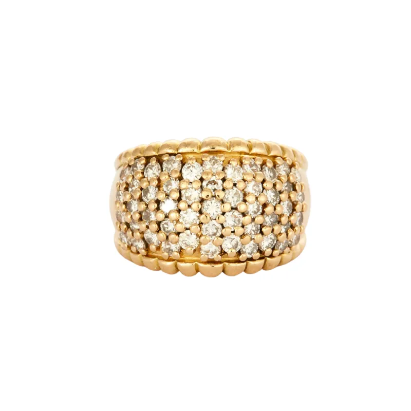Bague pavage 49 diamants or jaune sold by 58 Facettes