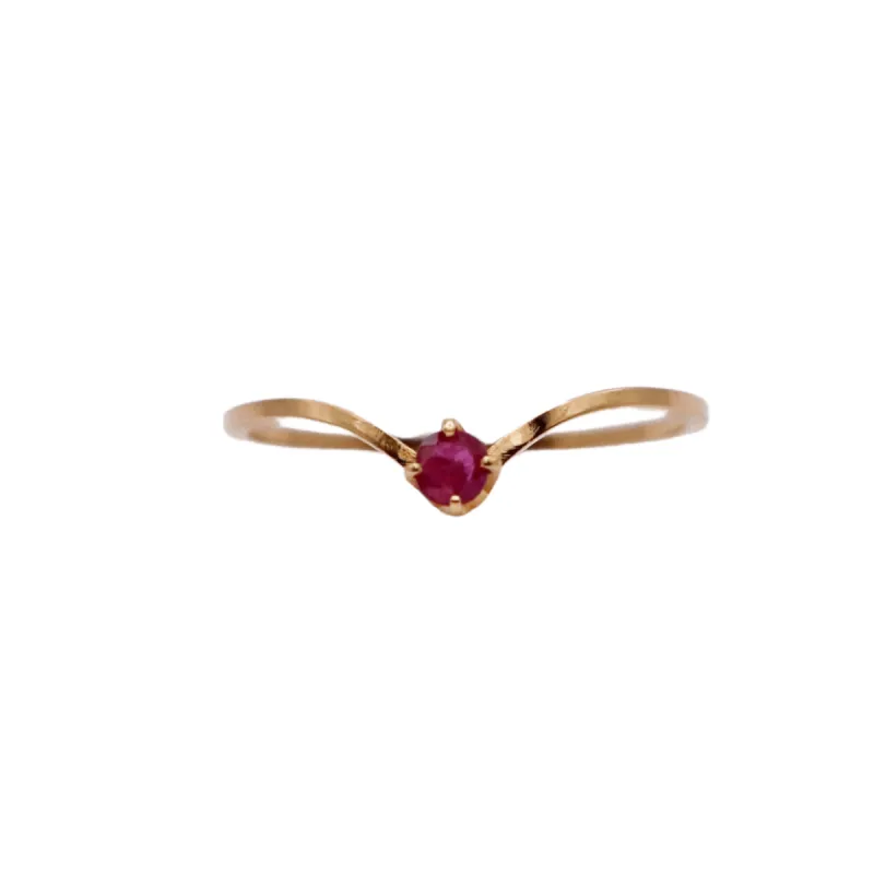 Bague solitaire rubis sold by 58 Facettes