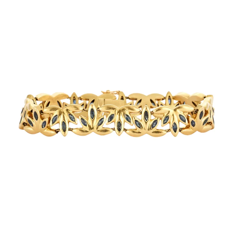 CHAUMET - Bracelet or jaune orné de saphirs sold by 58 Facettes