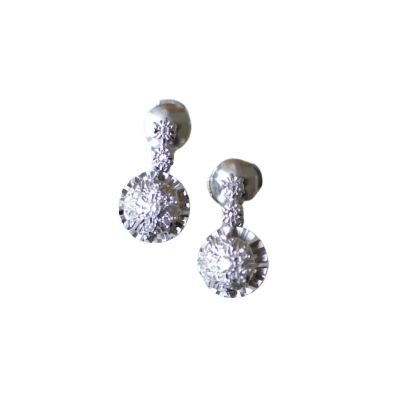 Boucles d'oreilles chaton illusion diamants sold by 58 Facettes