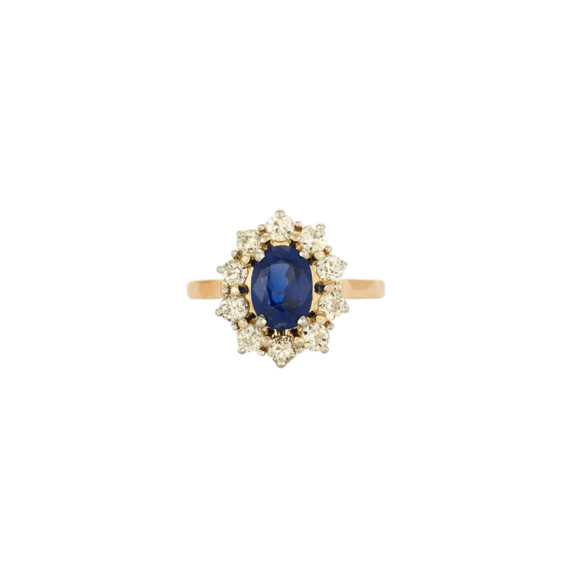 Bague Marguerite Saphir Diamants sold by 58 Facettes