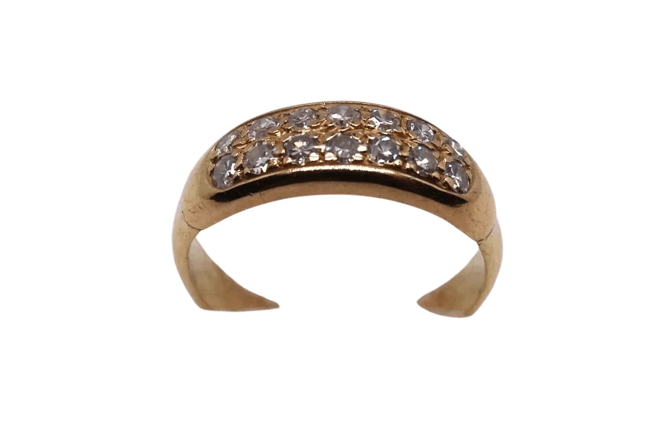 Bague Or jaune pavé de Diamants sold by 58 Facettes