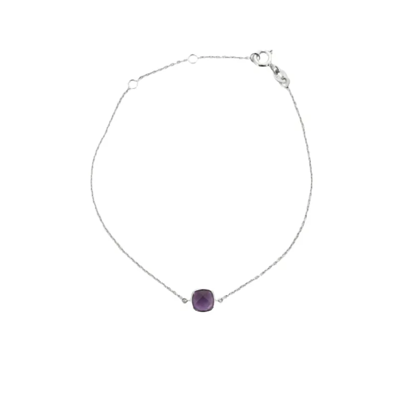 Bracelet or blanc améthyste sold by 58 Facettes