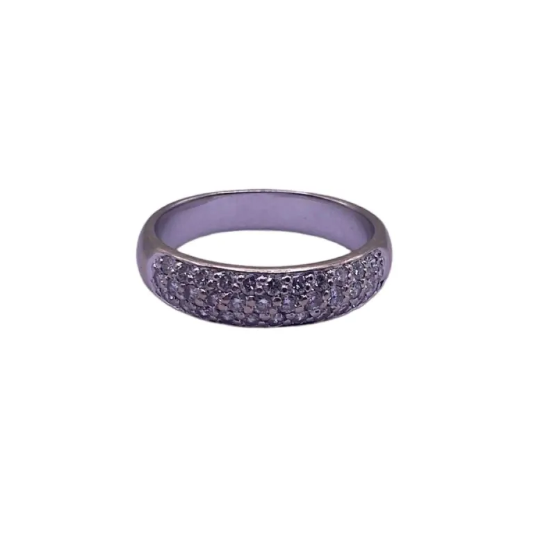 Alliance Demi Tour Or Blanc 18k Diamants sold by 58 Facettes