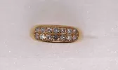 Bague Or jaune pavé de Diamants sold by 58 Facettes
