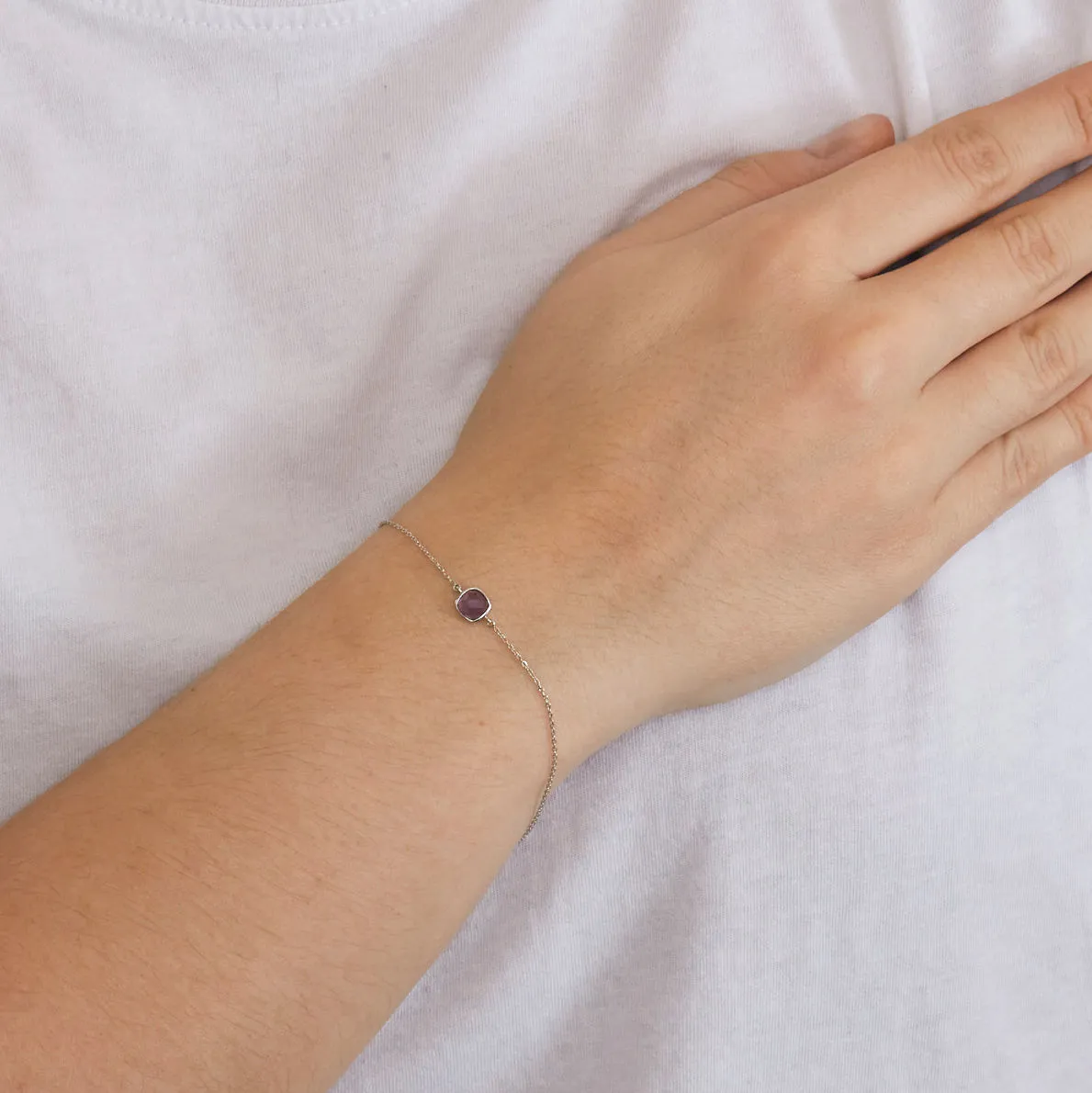 Bracelet or blanc améthyste sold by 58 Facettes product image thumbnail 2