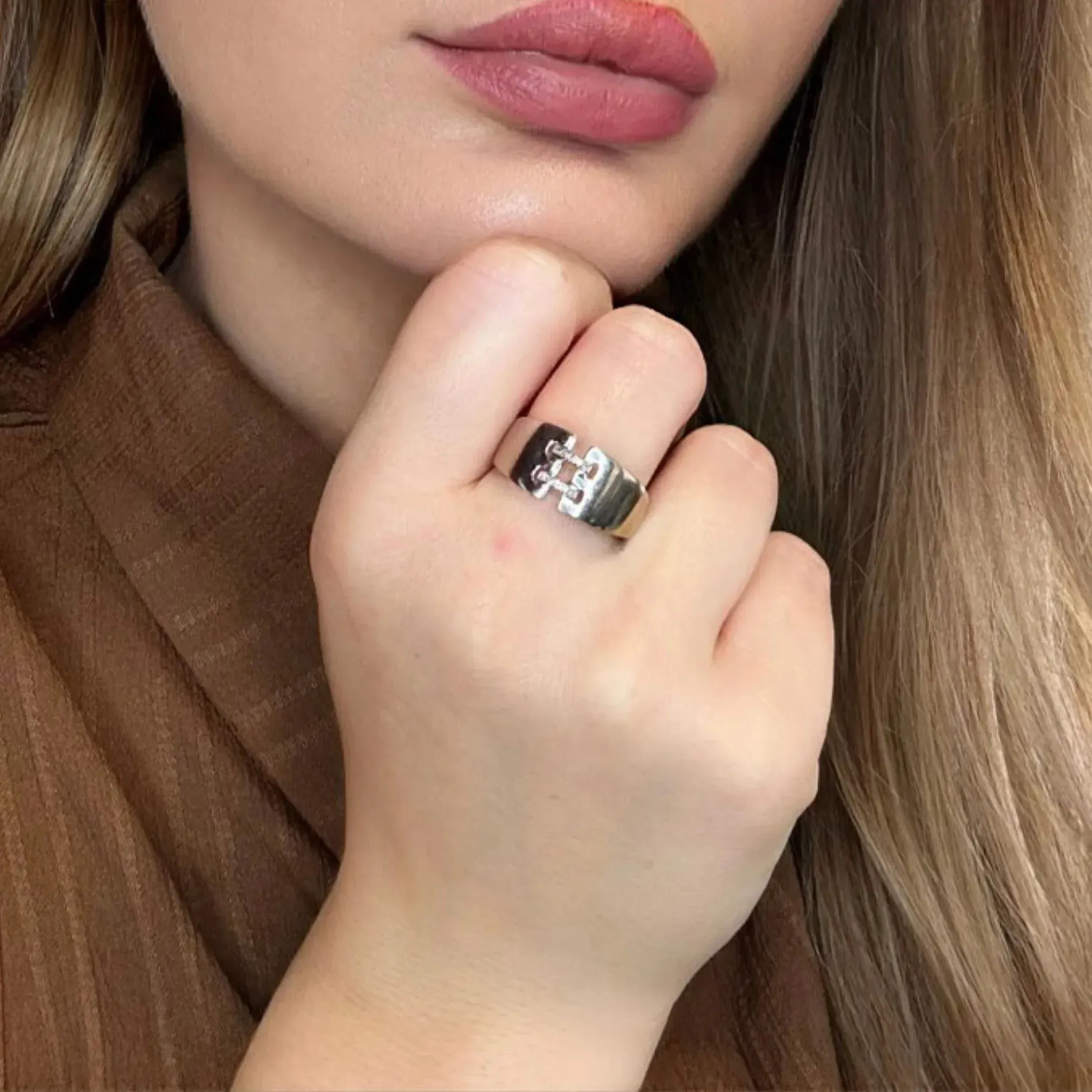 Bague Liens Or blanc et diamants sold by 58 Facettes product image thumbnail 2