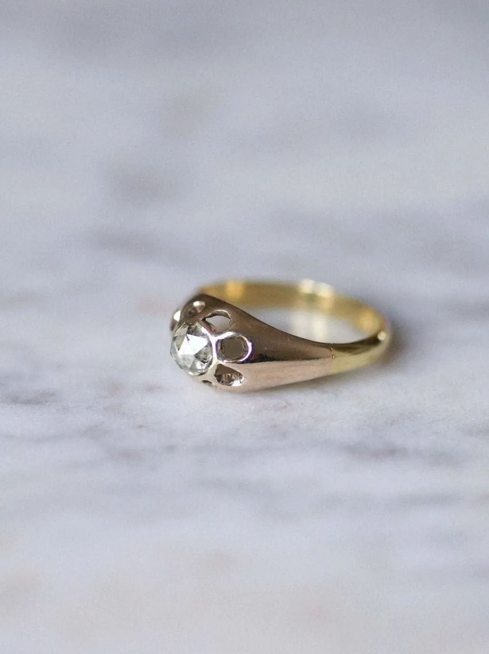 Bague jonc Victorienne ancienne en or et diamant sold by 58 Facettes product image thumbnail 5