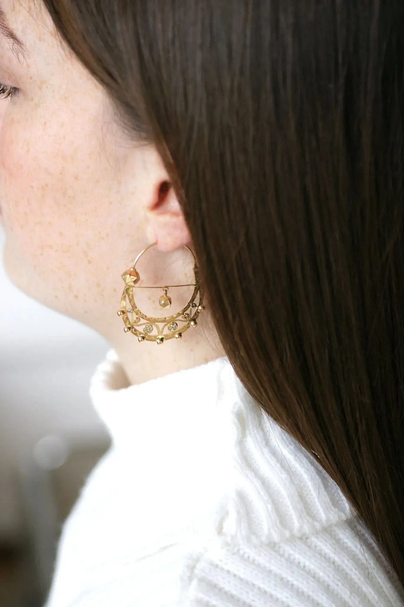 Boucles d'oreilles créoles Savoyardes en or sold by 58 Facettes product image thumbnail 5