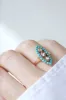 Bague marquise turquoises et diamants sold by 58 Facettes