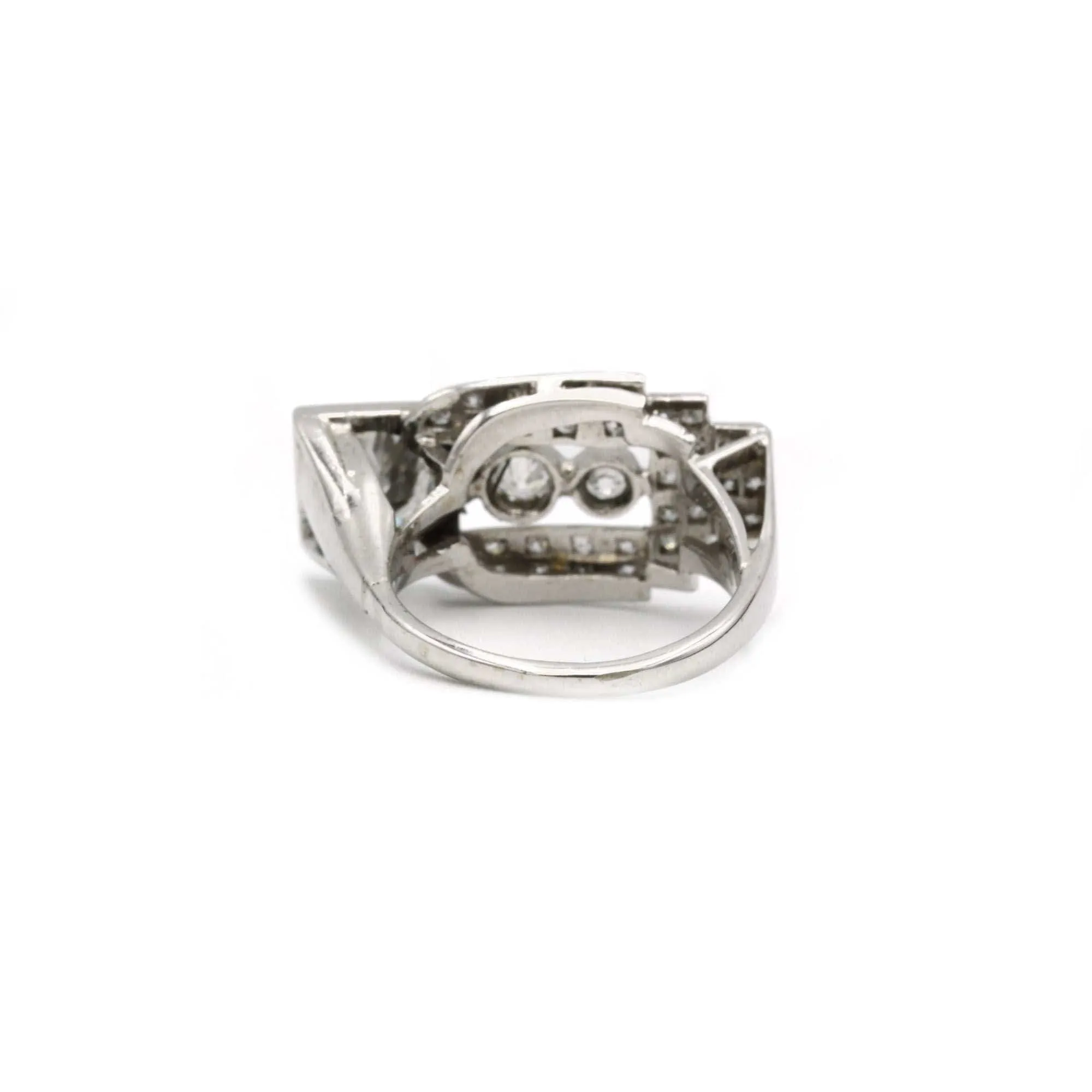Bague or, platine & diamants sold by 58 Facettes product image thumbnail 3