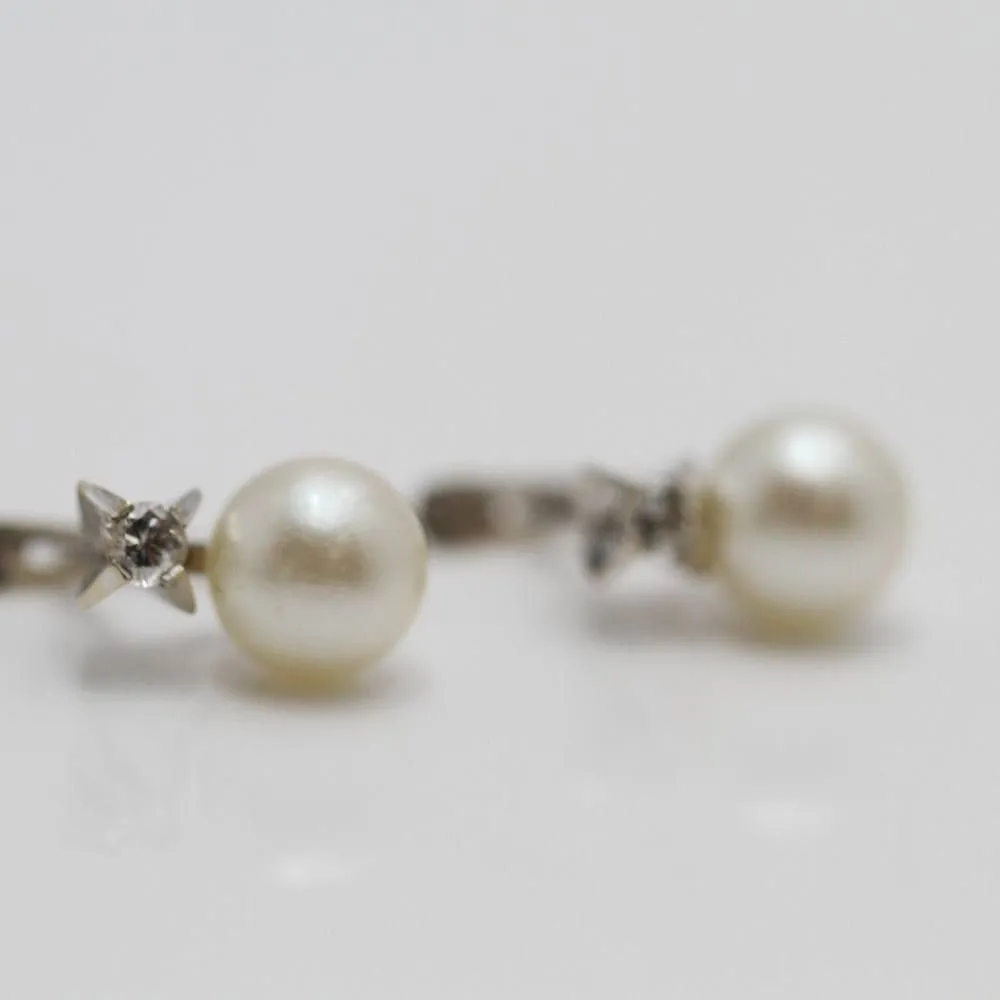 Boucles d'oreilles toi et moi en or avec perle et diamants sold by 58 Facettes product image thumbnail 4