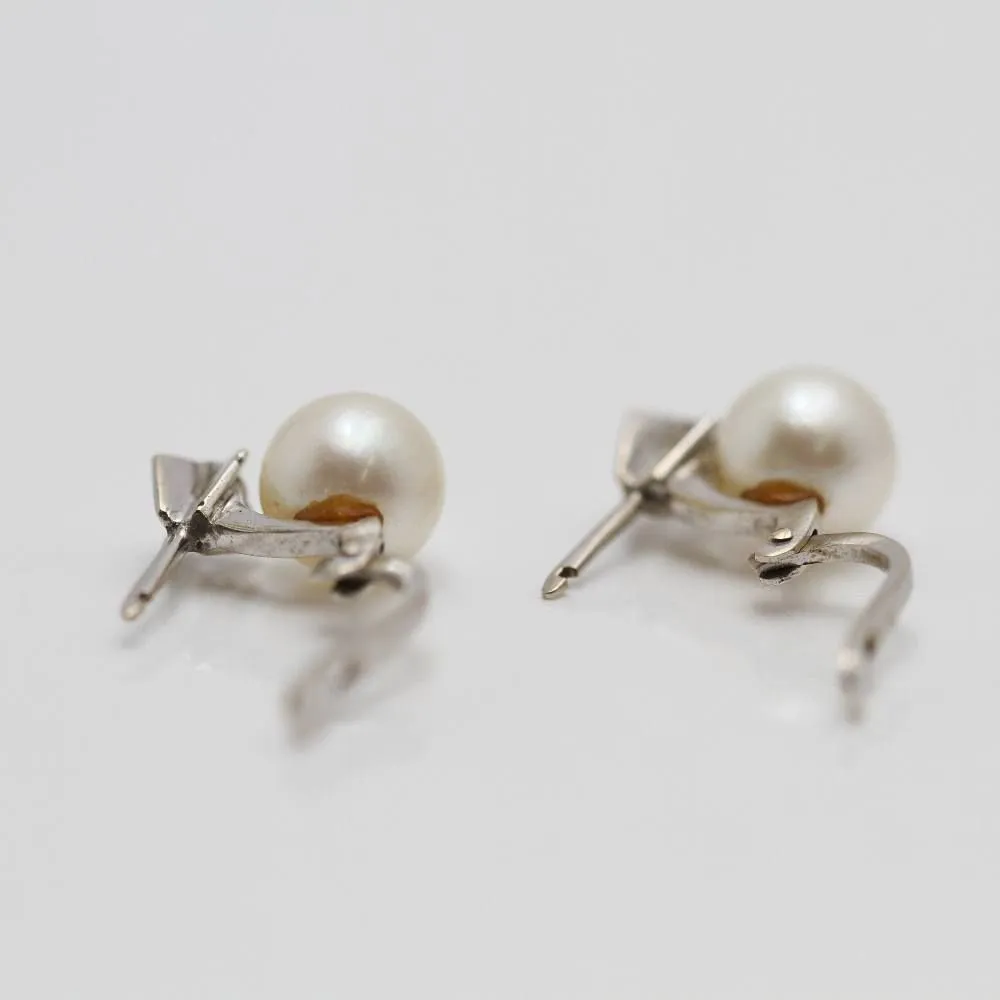 Boucles d'oreilles toi et moi en or avec perle et diamants sold by 58 Facettes product image thumbnail 5