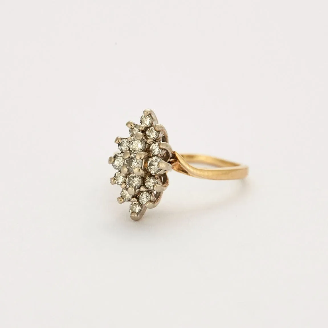 Bague Marquise or et diamants sold by 58 Facettes product image thumbnail 3