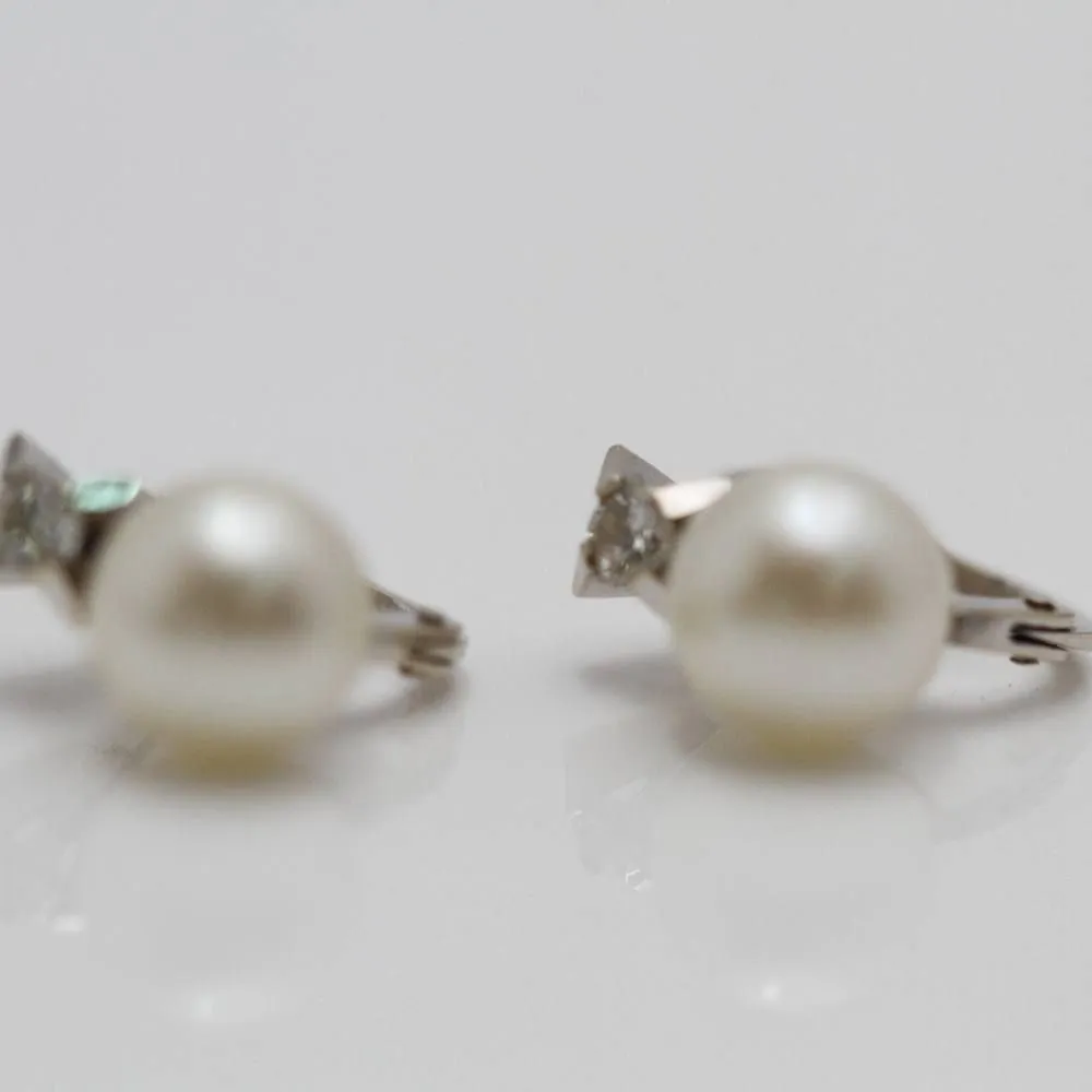 Boucles d'oreilles toi et moi en or avec perle et diamants sold by 58 Facettes product image thumbnail 3