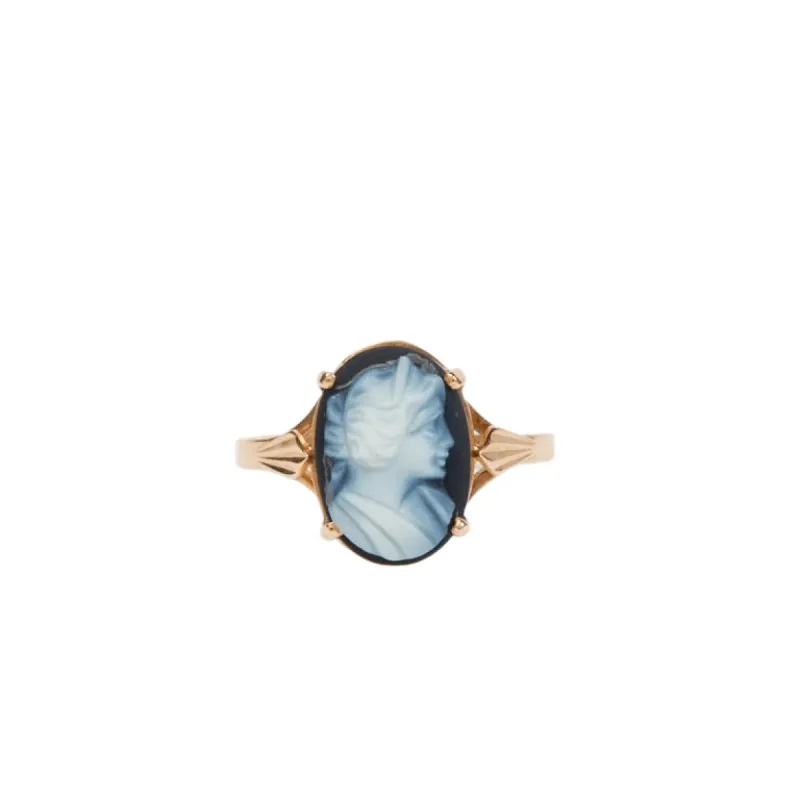 Bague Or jaune - CAMEE Bleu sold by 58 Facettes