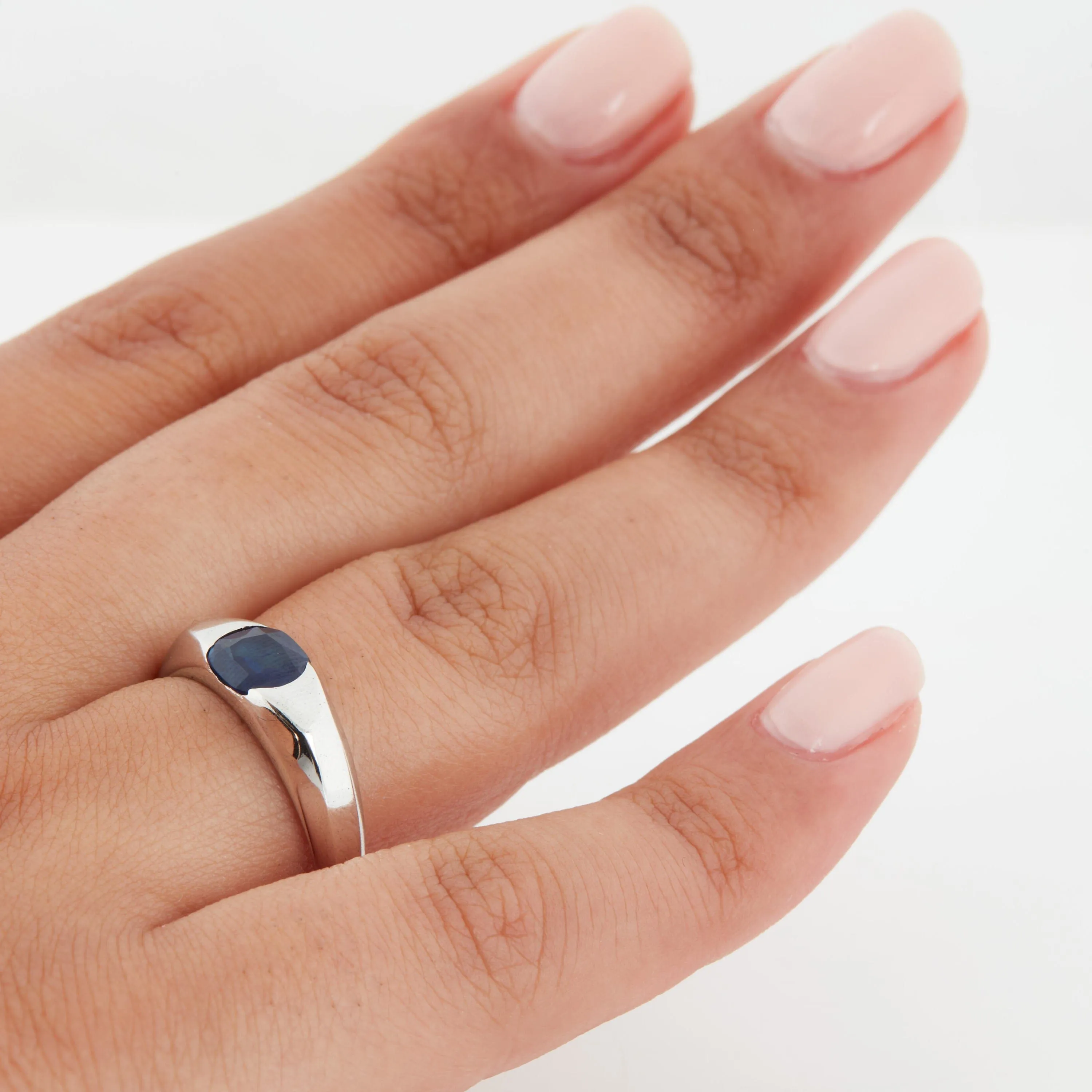 Bague Or Blanc Saphir sold by 58 Facettes product image thumbnail 3