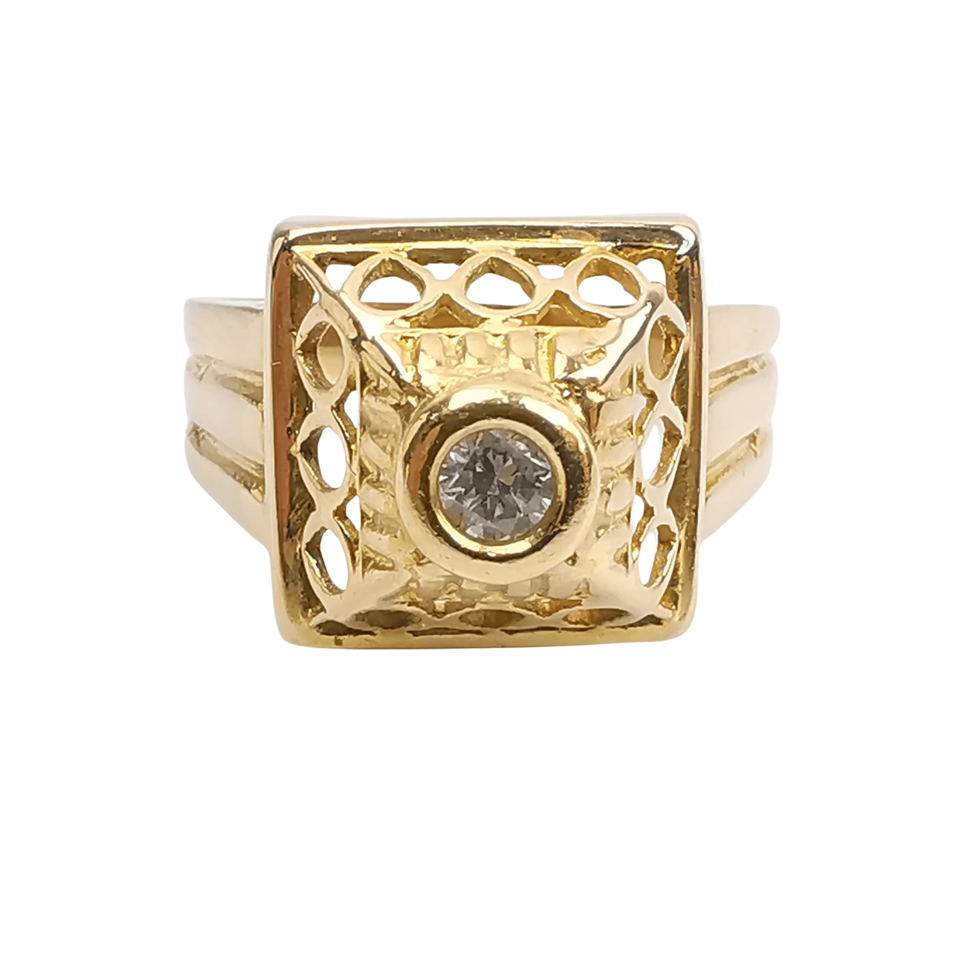 Bague or jaune et diamant sold by 58 Facettes