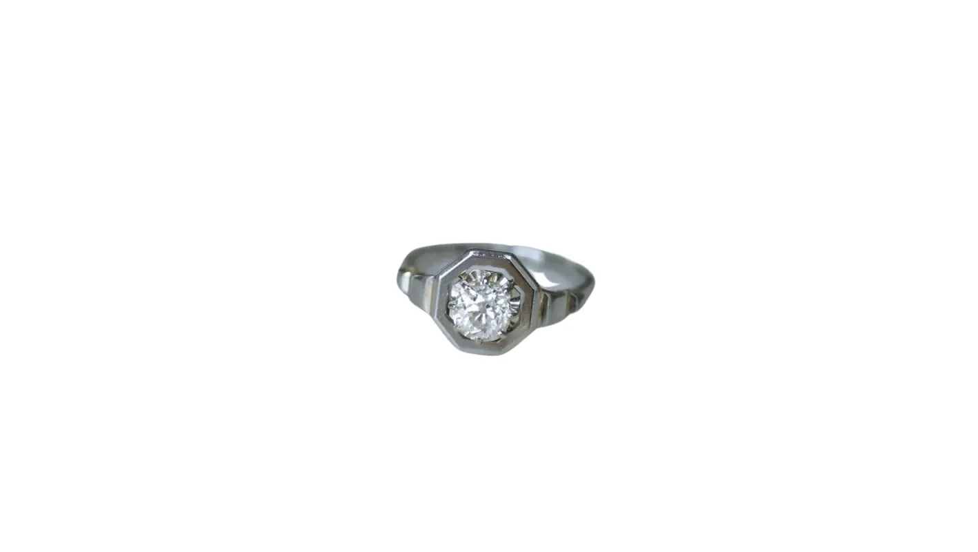 Bague Solitaire Diamant Art Deco sold by 58 Facettes