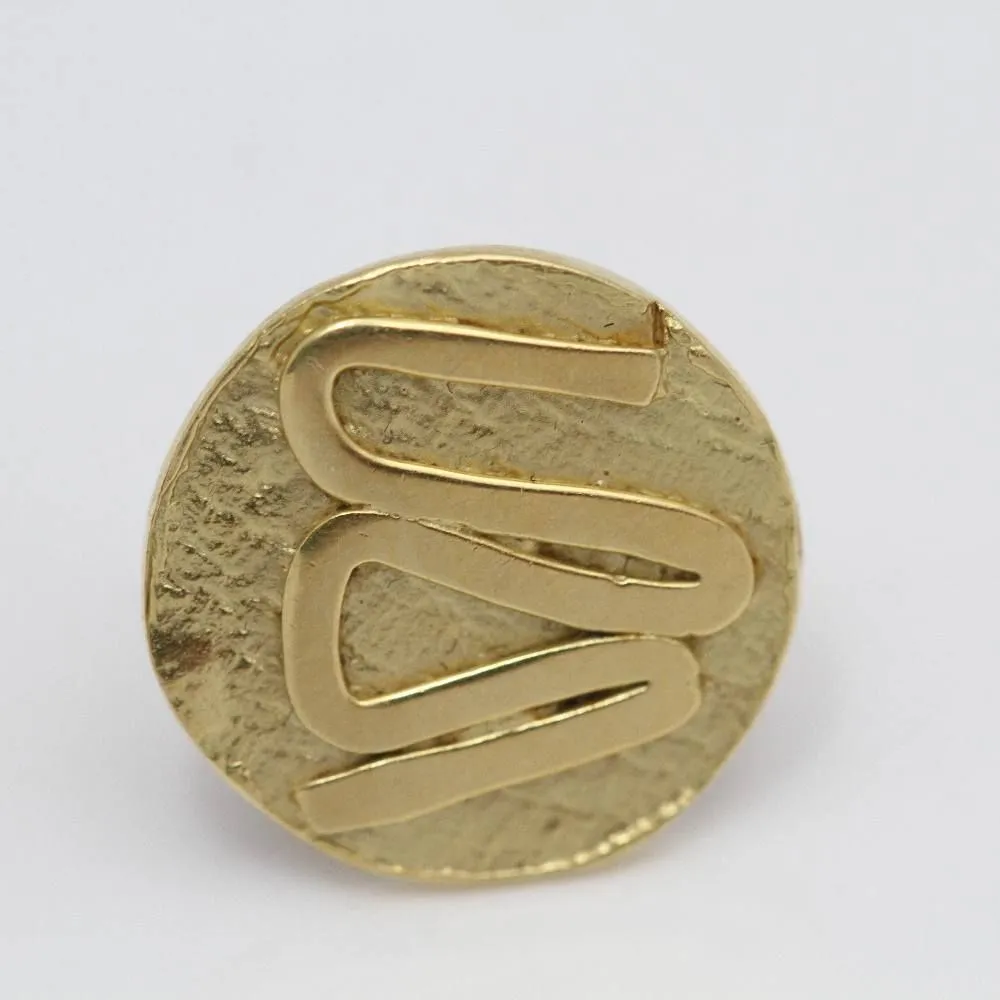 boucles d'oreilles texturées dorées sold by 58 Facettes product image thumbnail 2