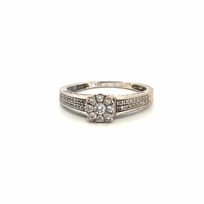 Bague Pavée or blanc 18k & Diamants sold by 58 Facettes