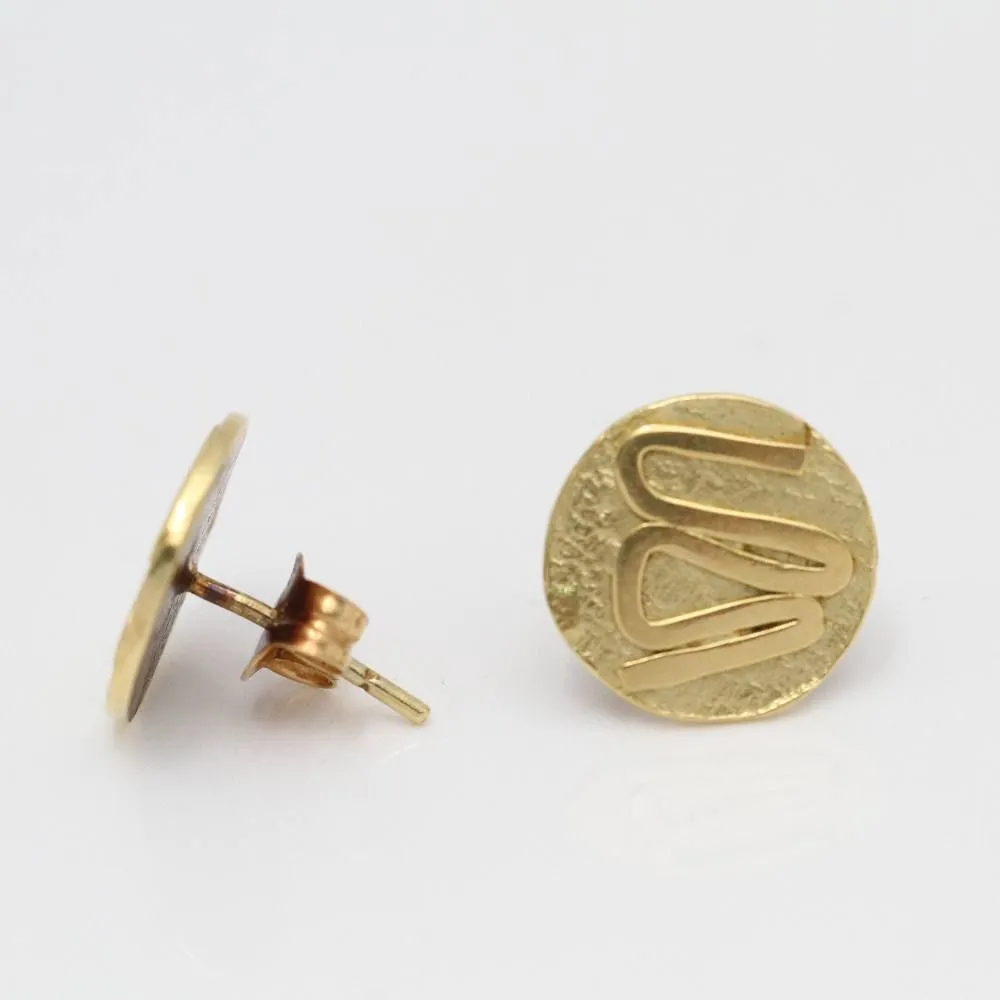 boucles d'oreilles texturées dorées sold by 58 Facettes product image thumbnail 3