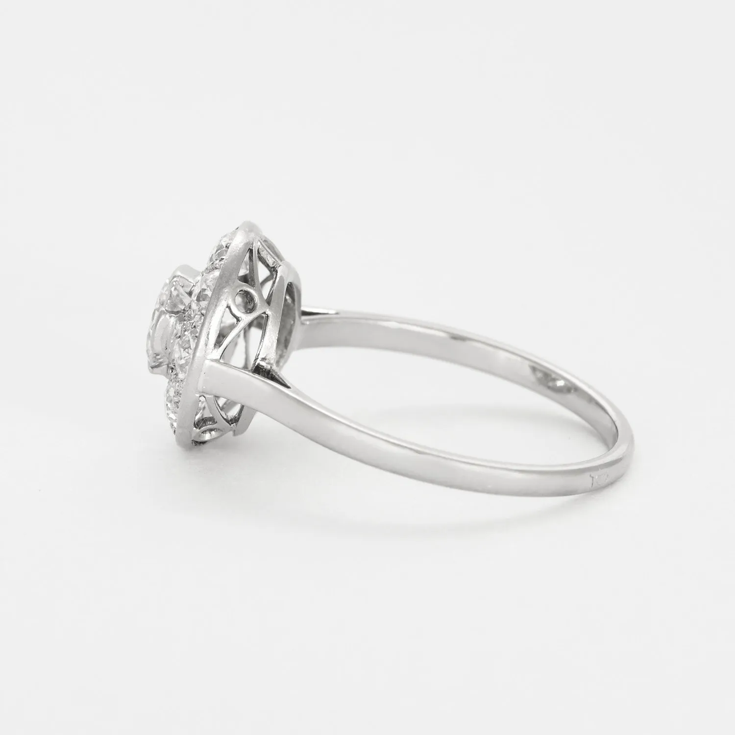 Bague platine, or gris et diamants sold by 58 Facettes product image thumbnail 4