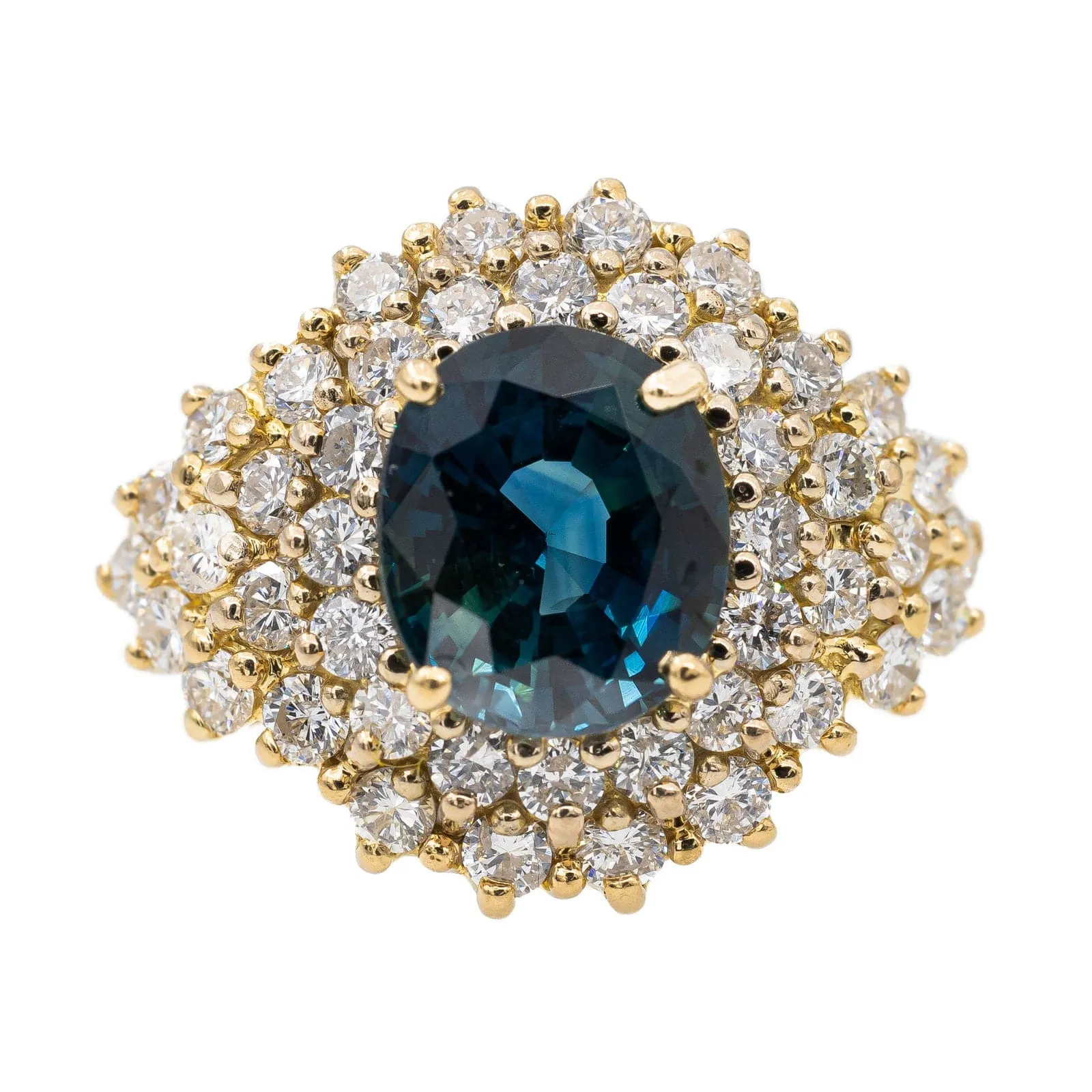 Bague Cocktail Or jaune Saphir sold by 58 Facettes