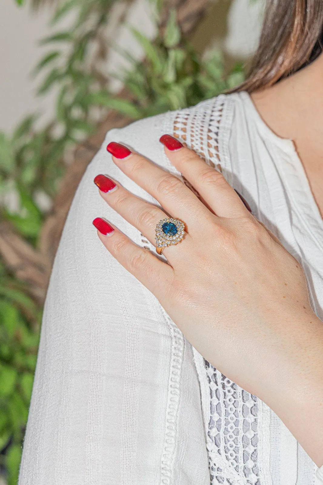 Bague Cocktail Or jaune Saphir sold by 58 Facettes product image thumbnail 2