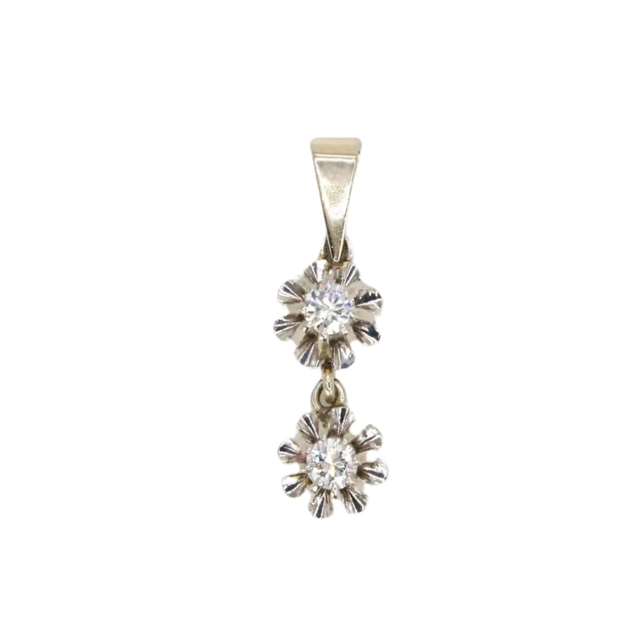 Pendentif or blanc diamants taille brillant 0,20 ct sold by 58 Facettes