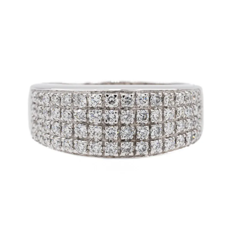 Bague Jonc Or blanc Diamant sold by 58 Facettes