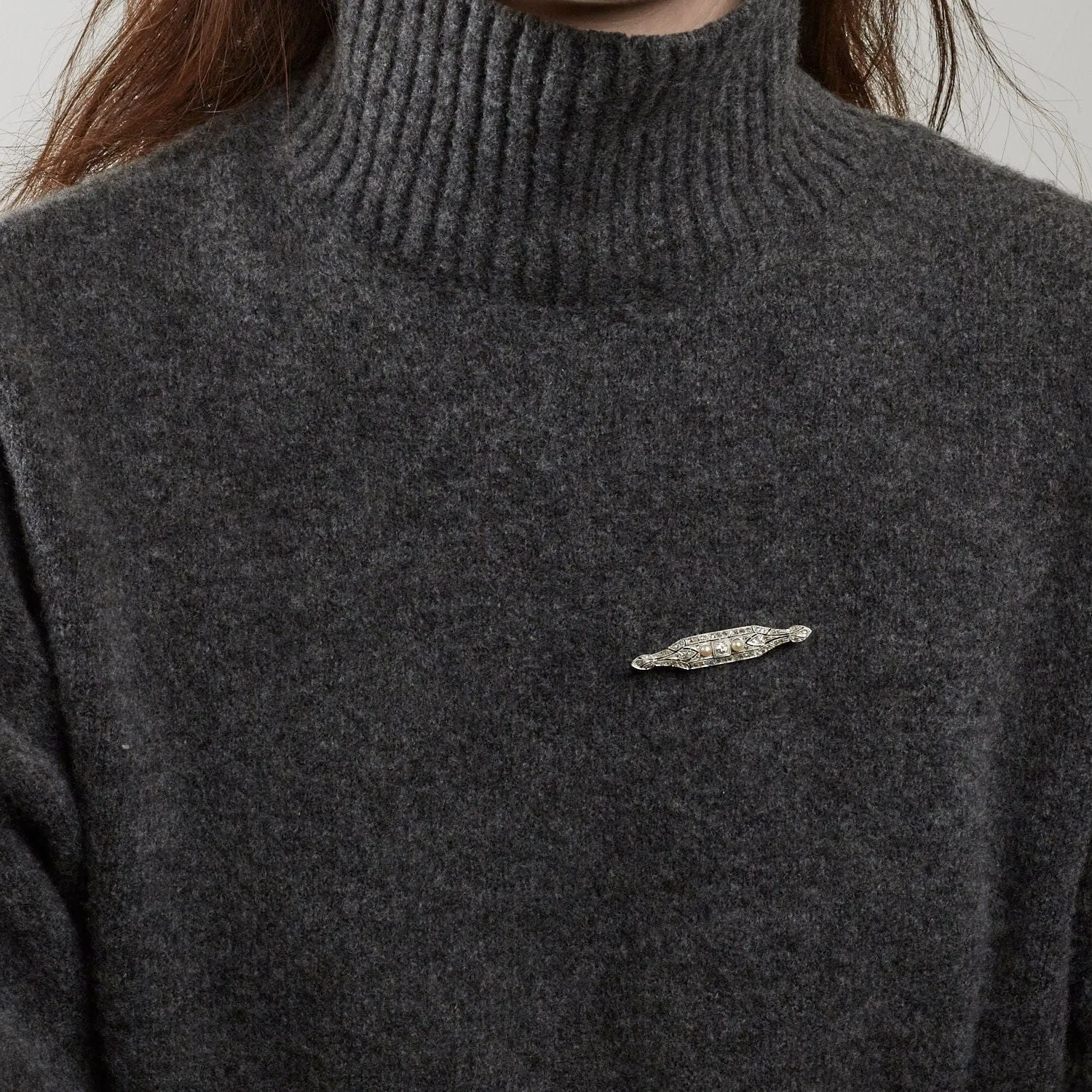 Broche Art Déco Diamants Perles sold by 58 Facettes product image thumbnail 3