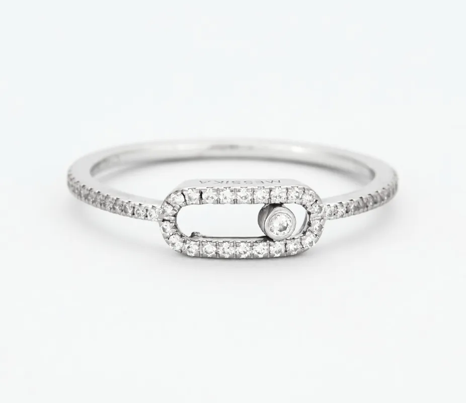 MESSIKA - MOVE UNO PAVÉE - Bague en or gris et diamants sold by 58 Facettes