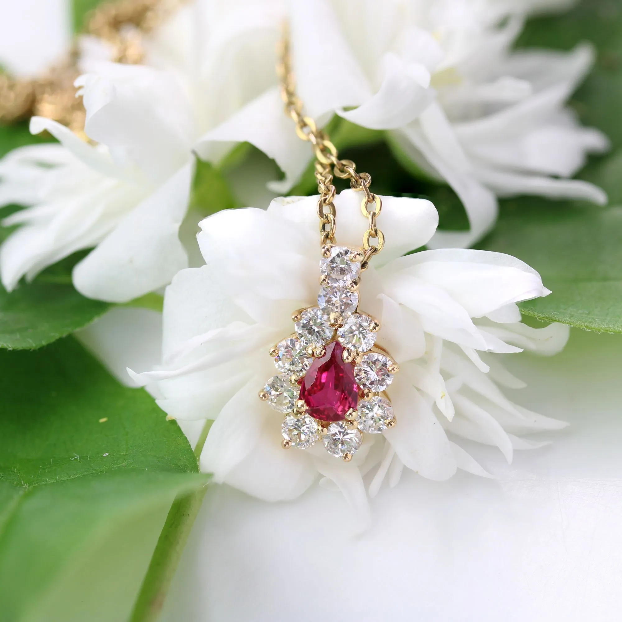 Pendentif rubis et diamants sold by 58 Facettes product image thumbnail 4