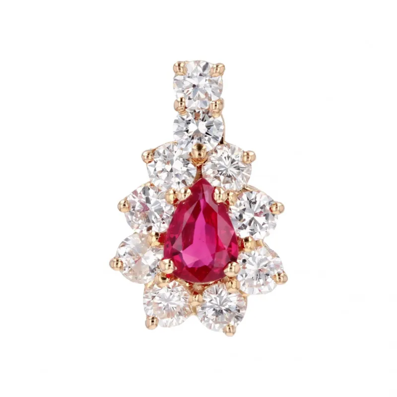 Pendentif rubis et diamants sold by 58 Facettes
