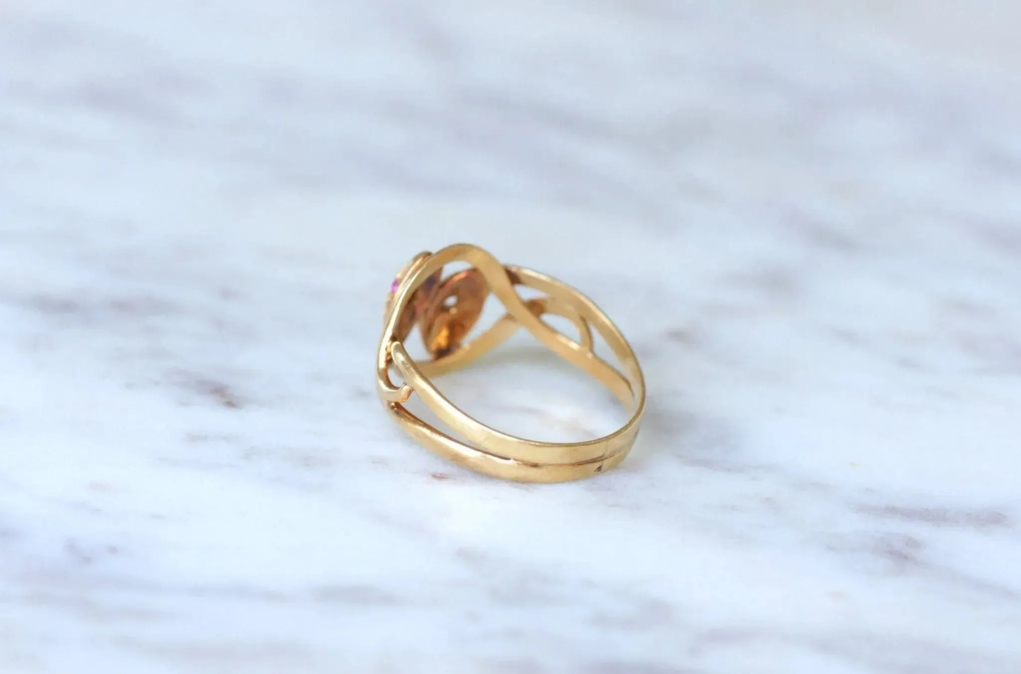 Bague ancienne Serpents enroulés diamants sold by 58 Facettes product image thumbnail 5