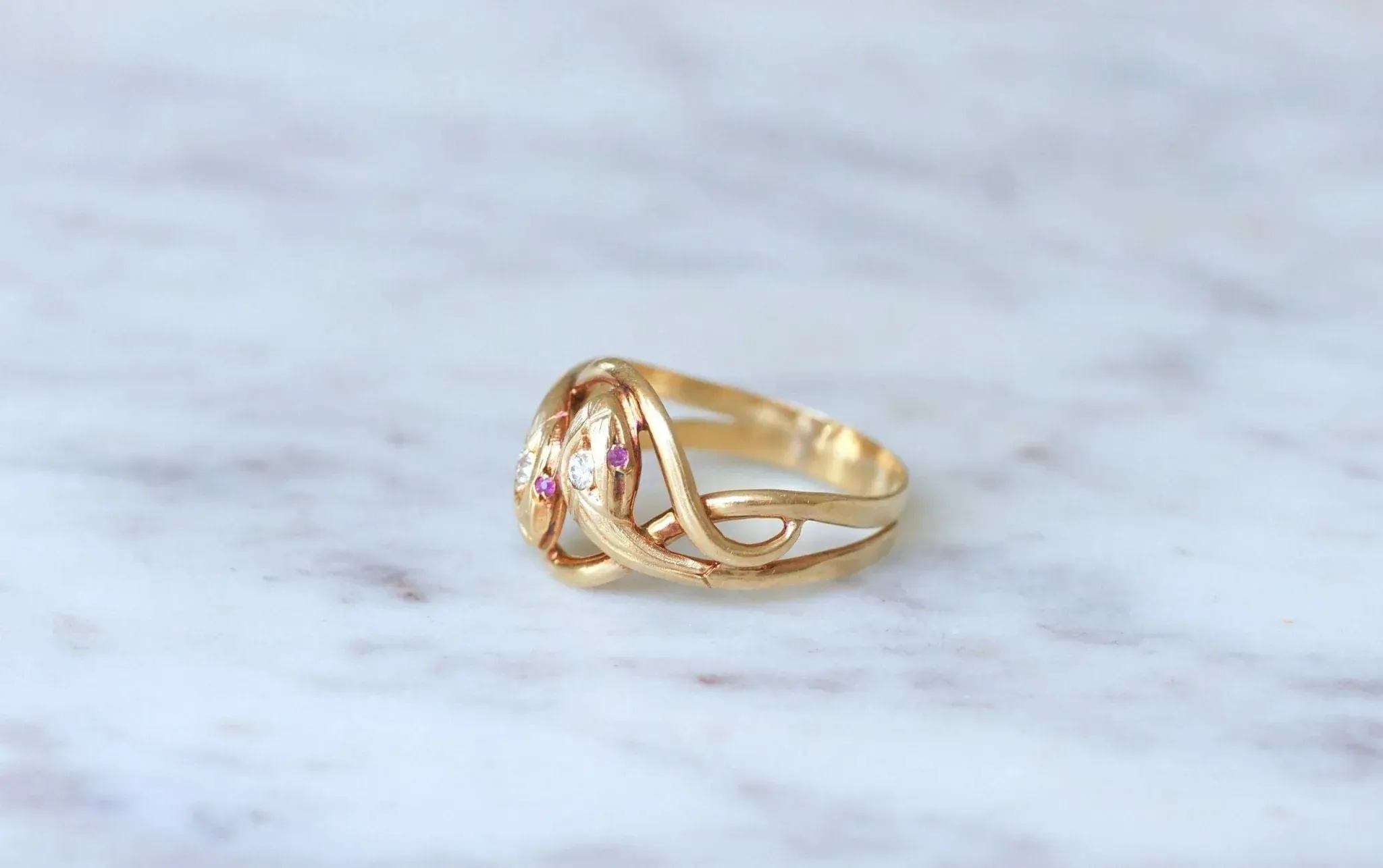 Bague ancienne Serpents enroulés diamants sold by 58 Facettes product image thumbnail 4