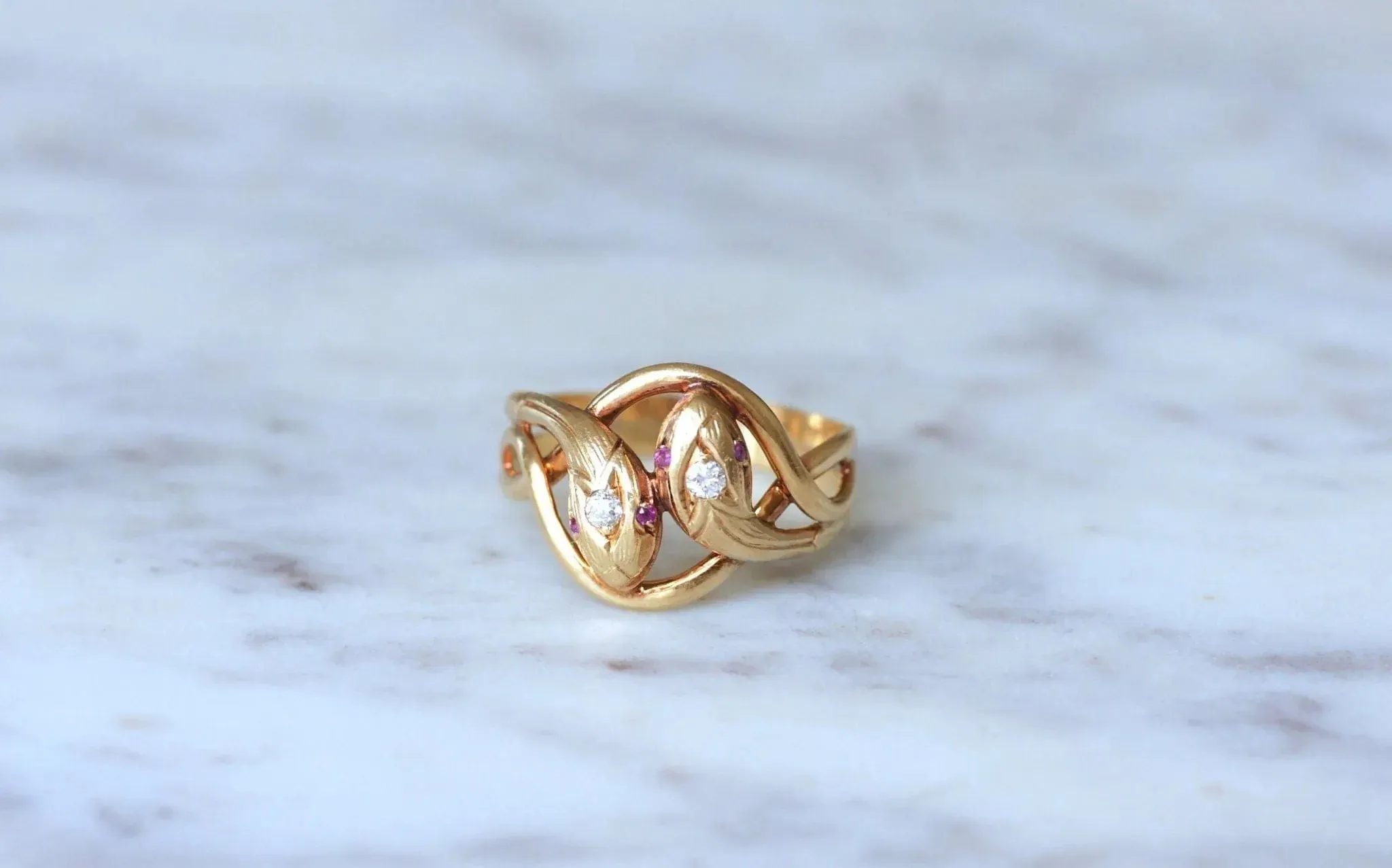 Bague ancienne Serpents enroulés diamants sold by 58 Facettes product image thumbnail 3