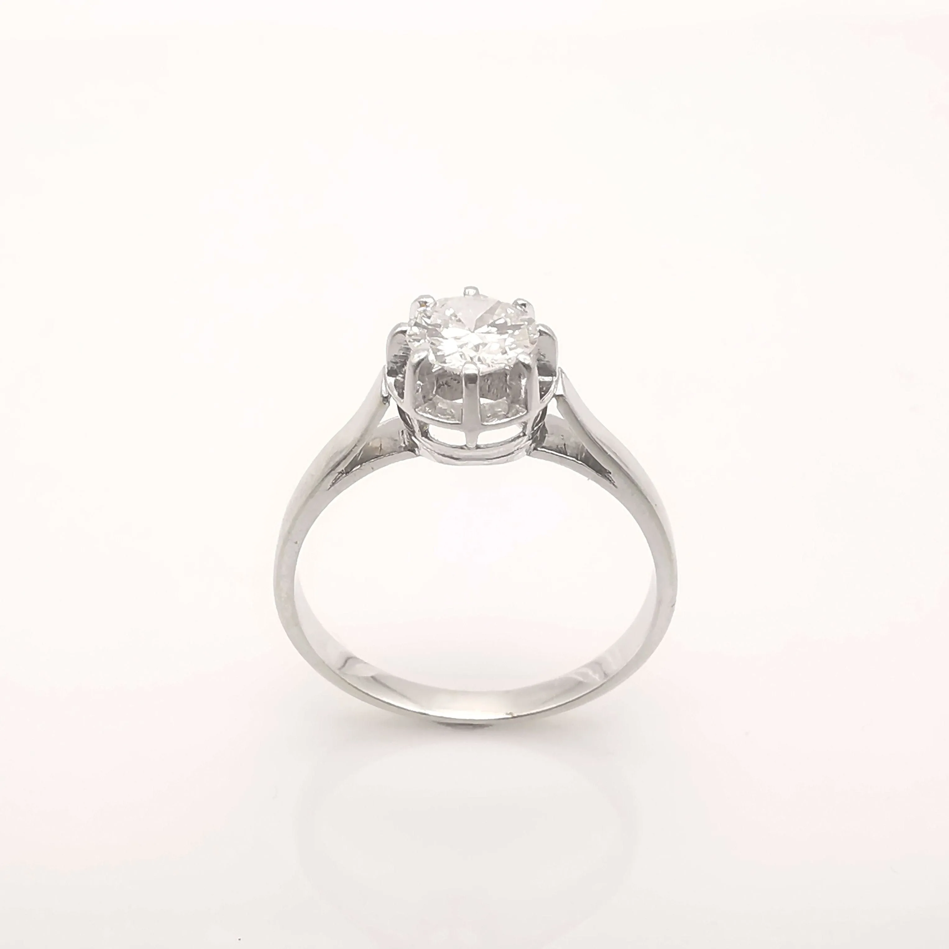 Solitaire or blanc et platine sertie d'un diamant sold by 58 Facettes product image thumbnail 4