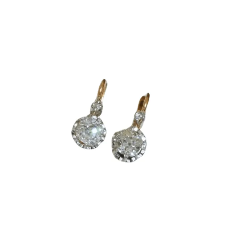 Boucles d'oreilles diamants coussin 1.20 Cts sold by 58 Facettes