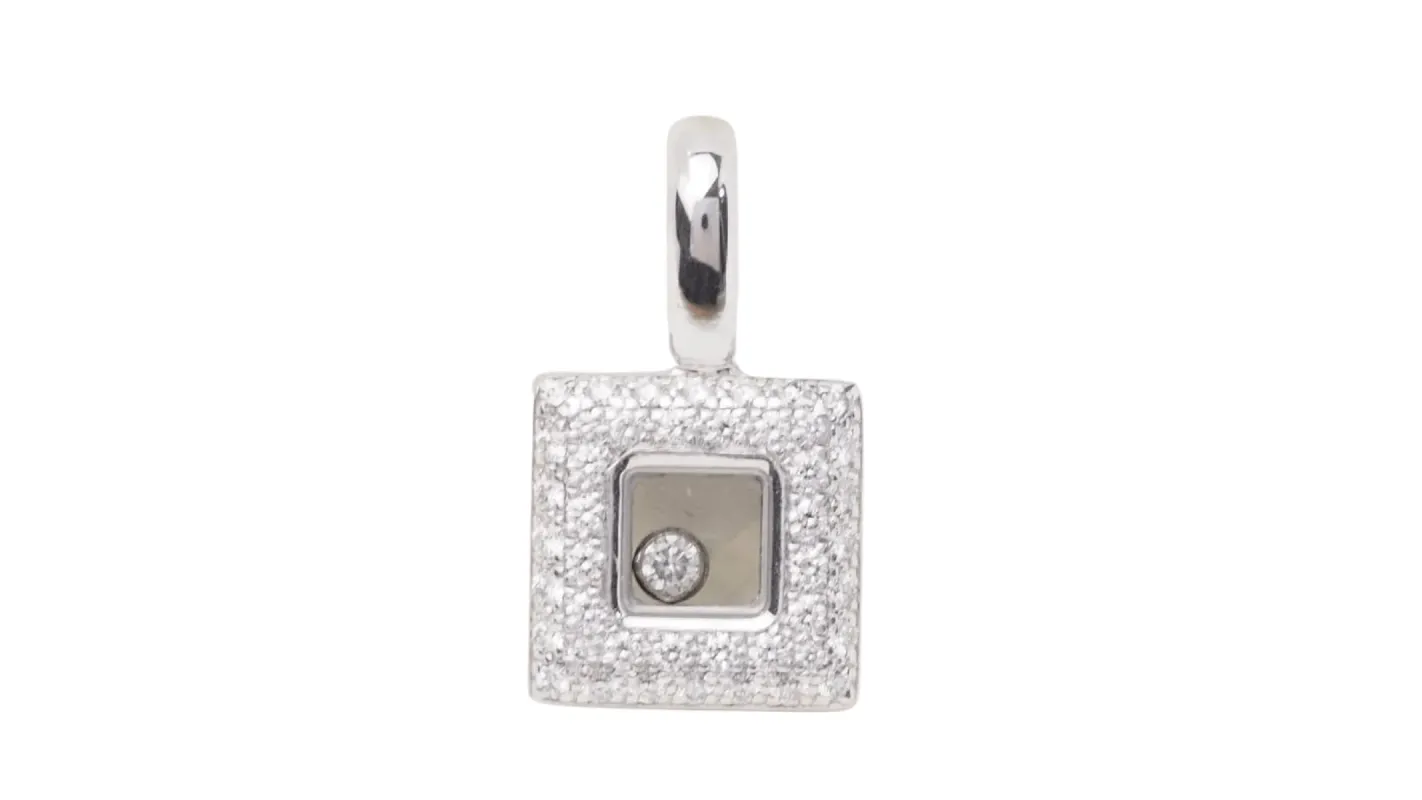CHOPARD - Pendentif Happy Diamonds en or blanc et diamants sold by 58 Facettes
