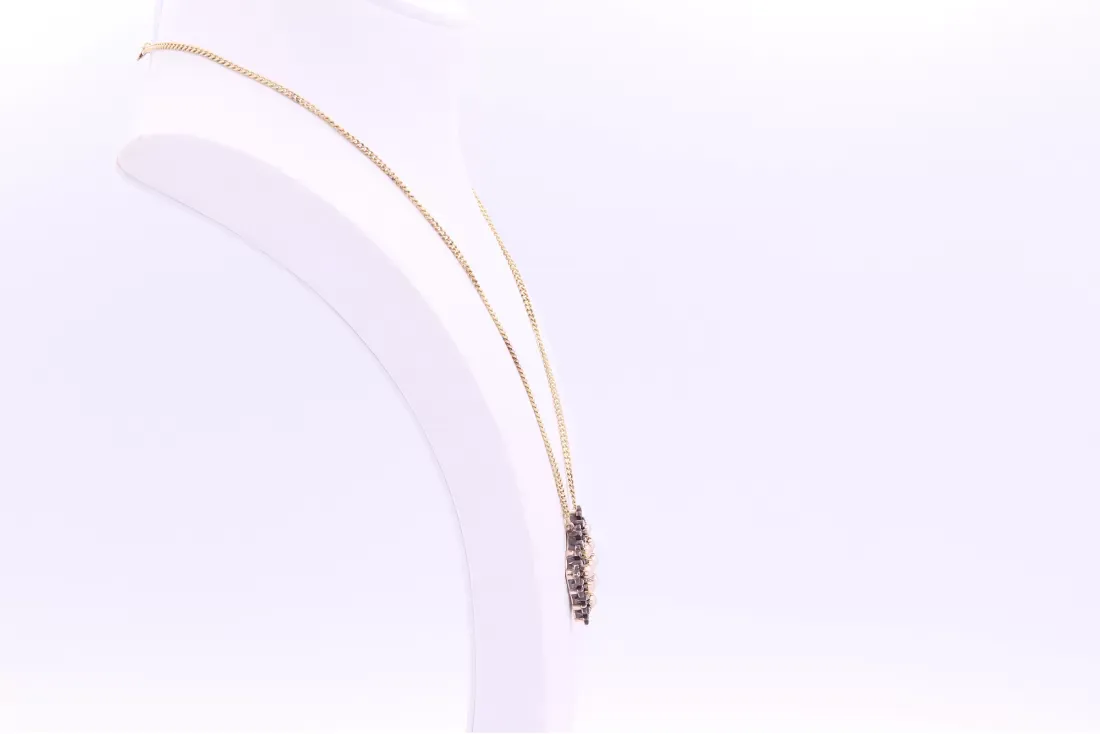 Collier Art Déco en or jaune, argent , perles et diamants sold by 58 Facettes product image thumbnail 3