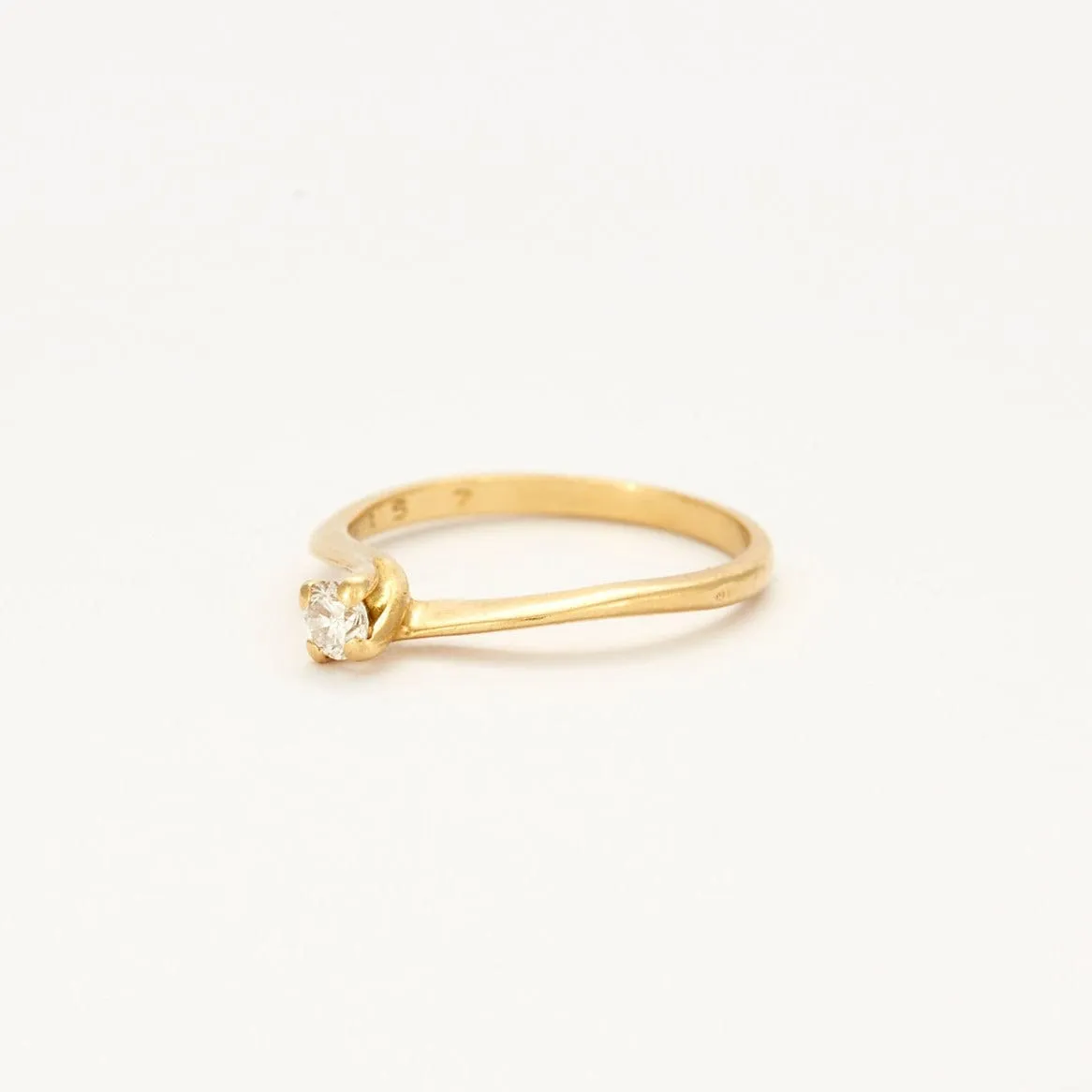 Bague Solitaire en Or Jaune et Diamant sold by 58 Facettes product image thumbnail 3