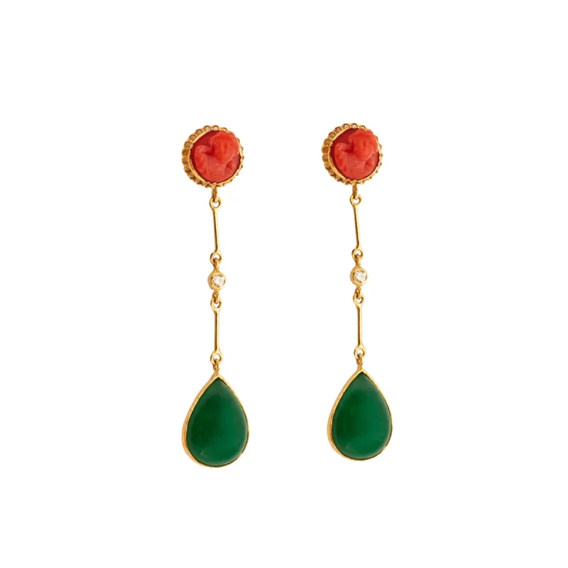 Boucles d'oreilles Corail sculpté sold by 58 Facettes